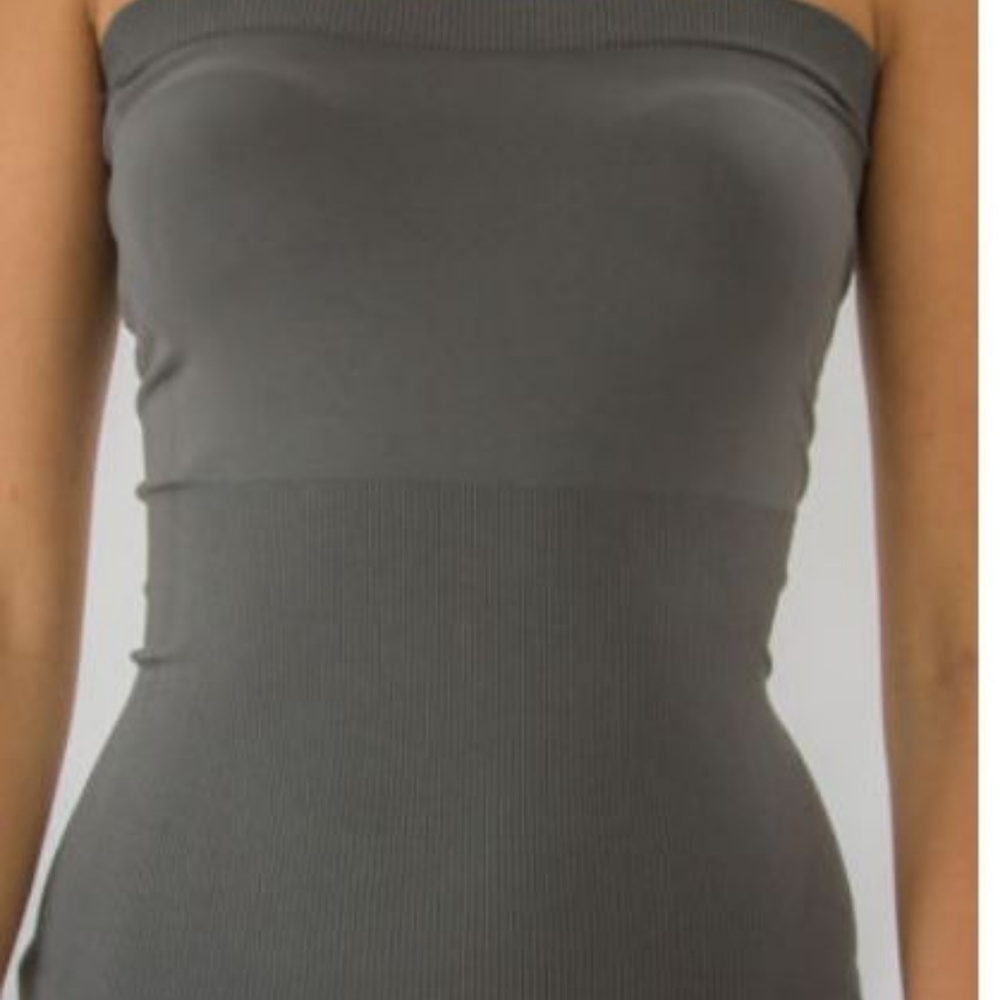 Strapless Tube Top Basic Layering Ribbed Stretch T - Picture 5 of 8